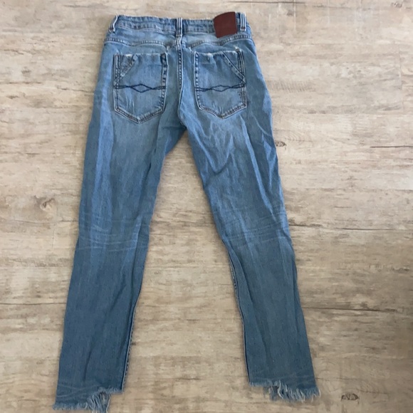 ZARA distressed aysemmtric raw hem jeans - Picture 4 of 4
